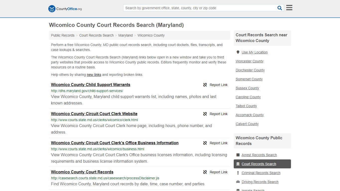 Wicomico County Court Records Search (Maryland) - County Office